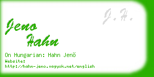 jeno hahn business card