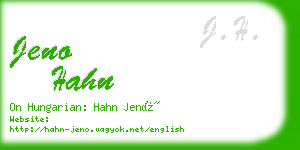 jeno hahn business card